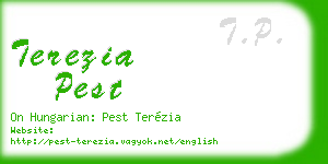 terezia pest business card